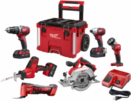 M18 6-Piece Cordless Tool Combo Kit with 3.0 Ah Batteries and PACKOUT Storage