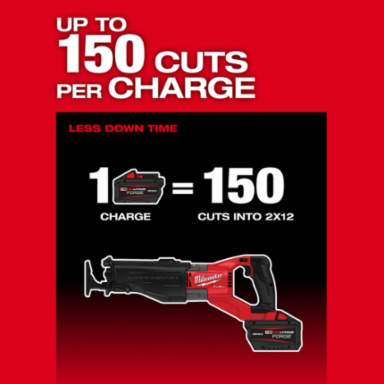 M18 FUEL™ SUPER SAWZALL® Cordless Reciprocating Saw, 1-1/4 in Stroke Length, 3000 SPM