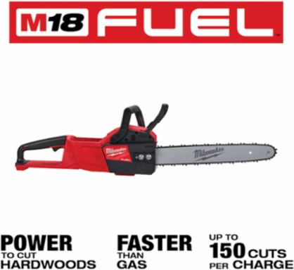 M18 FUEL™ 16 Inch Chainsaw, 18V, 10.7 Pounds, Brushless Motor