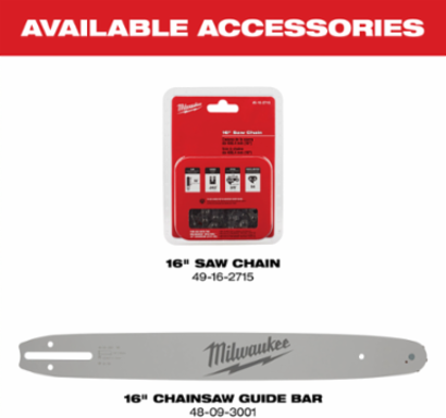 M18 FUEL™ 16 Inch Chainsaw, 18V, 10.7 Pounds, Brushless Motor