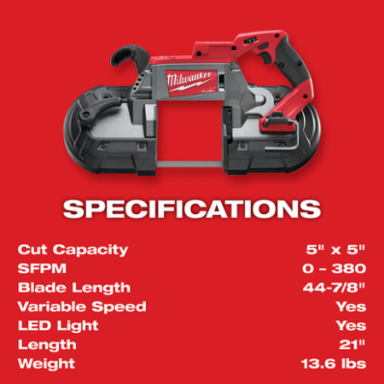 M18 FUEL™ Deep Cut Band Saw - 2 Battery Kit