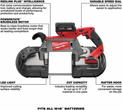 M18 FUEL™ Deep Cut Band Saw - 2 Battery Kit