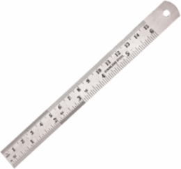 6 Inch Steel Rule, Stainless Steel, 32nds & 64ths Readings