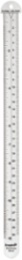 12 Inch Stainless Steel Hook Ruler with 32nds, mm, cm Graduations