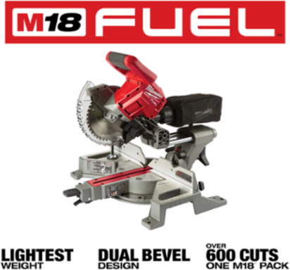 M18 FUELTM 7-1/4 Inch Dual Bevel Sliding Compound Miter Saw, 28 lbs, Cordless