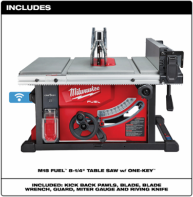 M18 FUEL™ 8-1/4" Table Saw w/ ONE-KEY™