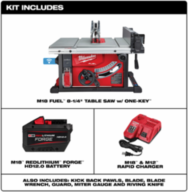 M18 FUEL™ 8-1/4" Table Saw w/ One-Key™ Kit