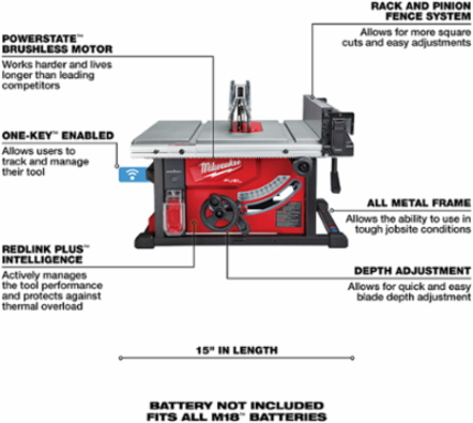 M18 FUEL™ 8-1/4 in. Table Saw with ONE-KEY™-Reconditioned