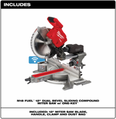 M18 FUEL 12 Inch Dual Bevel Sliding Compound Miter Saw, 330 Cuts per Charge