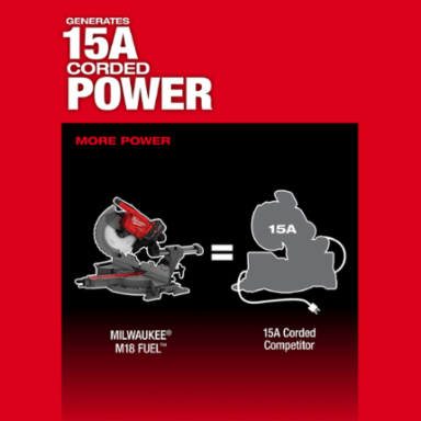 M18 FUEL 12 Inch Dual Bevel Sliding Compound Miter Saw, 330 Cuts per Charge
