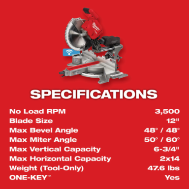 M18 FUEL 12 Inch Dual Bevel Sliding Compound Miter Saw Kit, 330 Cuts/Charge, 18V