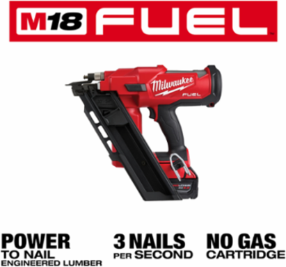 M18 FUEL 30 Framing Nailer Kit, 3.5 Inch Max Fastener Length, 9.4 lbs