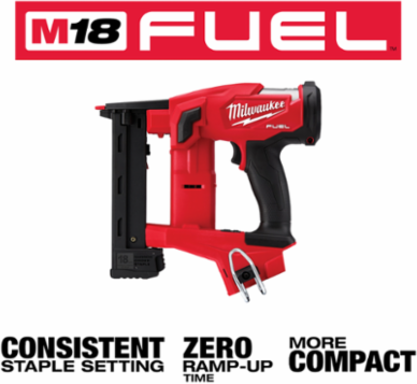 M18 FUEL 18 Gauge Cordless 1/4 Inch Narrow Crown Stapler, 6.4 lbs