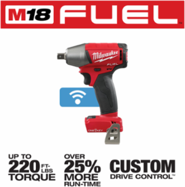 M18 FUELTM 1/2 Inch Compact Impact Wrench, 220 ft-lbs Torque, Cordless