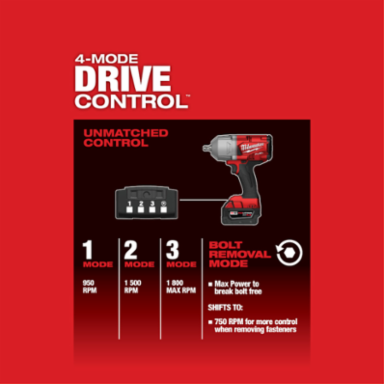 M18 FUEL™ 1/2 in. High Torque Impact Wrench with Pin Detent Kit