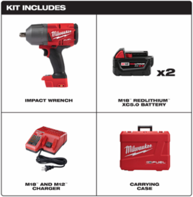 M18 FUEL™ 1/2 in. High Torque Impact Wrench with Pin Detent Kit