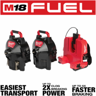 M18 FUEL™ Switch Pack Drain Cleaning System, 28.1 lbs, 15.0 Inch Diameter