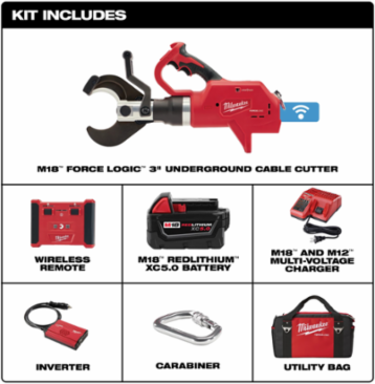 M18 FORCE LOGIC 3 Inch Underground Cable Cutter, 1500MCM, Wireless Remote