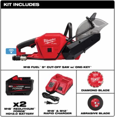 M18 FUEL™ 9 Inch Cut-Off Saw, 6600 RPM, 10.6 lbs, Cordless