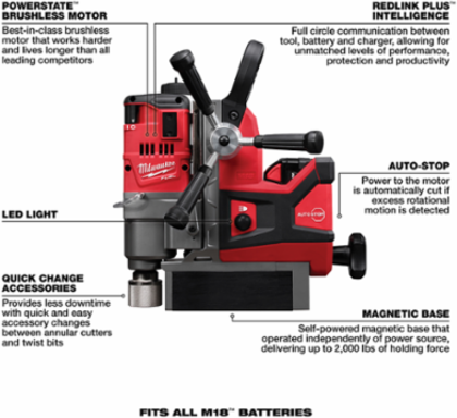 M18 FUEL™ 1-1/2" Magnetic Drill Kit