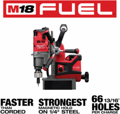 M18 FUEL™ 1-1/2" Lineman Magnetic Drill Kit, 5-3/4" Stroke Length, 29.5 lbs