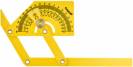 6 Inch Plastic Protractor Angle Finder with Brass Hardware, 10 Degree Graduations