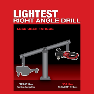 M18 FUEL™ HOLE HAWG™ 1/2 Inch Right Angle Drill, 1550 RPM, 7.7 lbs