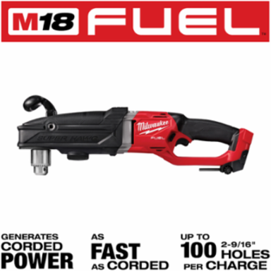 M18 FUELTM Super HawgTM 1/2 Inch Right Angle Drill, 12.5 lbs, Cordless, 20.5 Inch Length