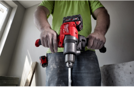 M18 FUEL Mud Mixer 180  Handle, Cordless, 18V, 7.7 lbs, 550 RPM