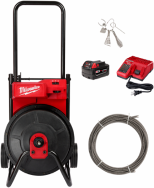 M18TM Drum Machine for 3/8" & 1/2" Cable, 100 ft Max Distance, 64.25 lb