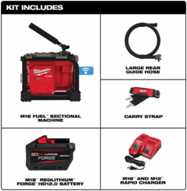 M18 FUELTM Sectional Machine for 5/8 Inch & 7/8 Inch Cables, 150 ft Range, 27.3 lbs