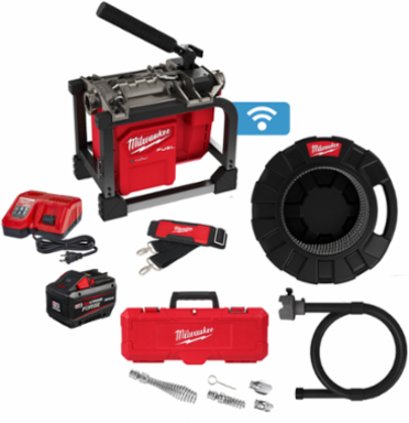 M18 FUELTM Sectional Machine for 5/8 Inch Cable, 6 Inch Max Pipe Diameter, 150 ft Range