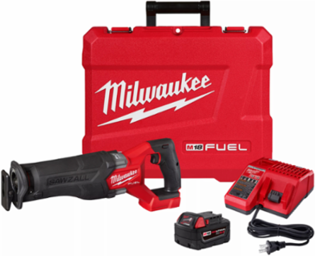 M18 FUEL SAWZALL Reciprocating Saw - 1-1/4" Stroke Length, 3,000 SPM, 5.0 Ah Battery