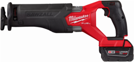 M18 FUEL SAWZALL Reciprocating Saw, 1-1/4" Stroke Length, 3000 SPM, 18V, 2 Batteries
