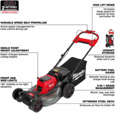 M18 FUEL™ 21" Self-Propelled Dual Battery Mower