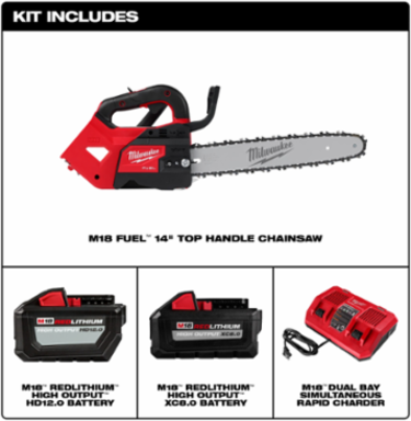 M18 FUEL™ 14" Top Handle Chainsaw 2 Battery Kit