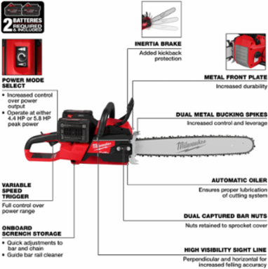 M18 FUEL™ 20" Dual Battery Chainsaw Kit