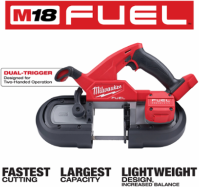 M18 FUEL Compact Band Saw 3-1/4 Inch Cutting Capacity, 8/10 TPI Blade
