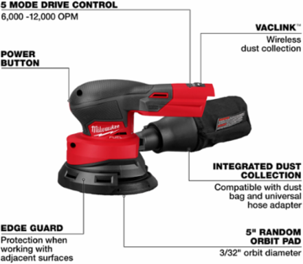 M18 FUEL™ 5" Random Orbital Sander