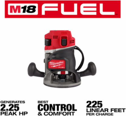 M18 FUEL™ 1/2 Inch Router, 2.25 Peak HP, 25000 RPM, Cordless