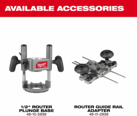 M18 FUEL™ 1/2 Inch Router, 2.25 Peak HP, 25000 RPM, Cordless