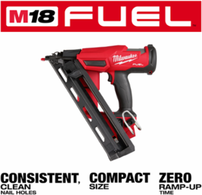 M18 FUEL™ 15 Gauge Finish Nailer, Cordless, 7.5 lbs, 1.25-2.5 Inch Fasteners