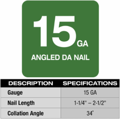 M18 FUEL 15 Gauge Finish Nailer Kit, 2.5 Inch Max Fastener Length, 7.5 lbs
