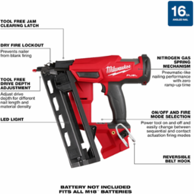 M18 FUEL™ 16 Gauge Angled Finish Nailer-Reconditioned