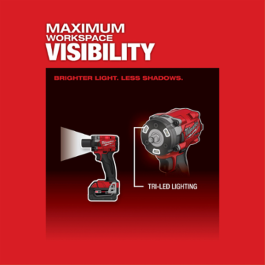 M18 FUELTM 3/8 Inch Cordless Compact Impact Wrench, 250 ft-lbs Torque, 4.8 Inch Length