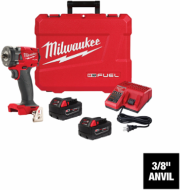 M18 FUEL™ 3/8 Inch Compact Impact Wrench, 250 ft-lbs Torq, 4.8 Inch Length