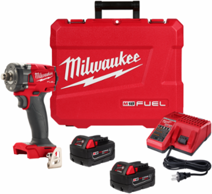 M18 FUELTM 1/2 Inch Compact Impact Wrench - 250 ft-lbs Torque, 4.9 Inch Length