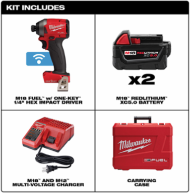 M18 FUEL™ 1/4 in. Hex Impact Driver with One Key™ XC Kit