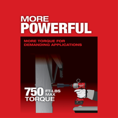 M18 FUEL 7/16 Inch Hex High Torque Impact Wrench Kit, 750 ft-lbs Torque