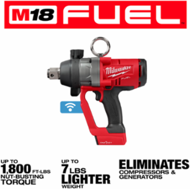 M18 FUEL 1 Inch High Torque Impact Wrench, 1800 ft-lbs Torque, Cordless